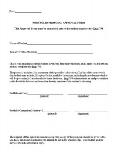 Portfolio Proposal Approval Form